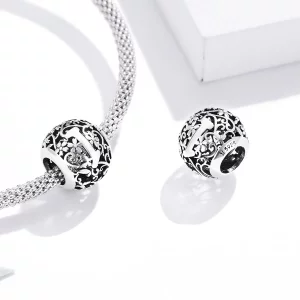Charms Typu Pandora Kwiatowa Ażurowy Litera I - SCC1444-I