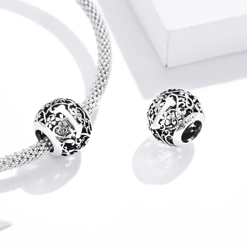 (zdjęcie do) Charms Typu Pandora Kwiatowa Ażurowy Litera I - SCC1444-I - Wyświetl 4