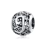 Charms Typu Pandora Kwiatowa Ażurowy Litera J - SCC1444-J