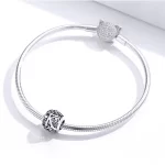Charms Typu Pandora Kwiatowa Ażurowy Litera K - SCC1444-K