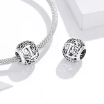 Charms Typu Pandora Kwiatowa Ażurowy Litera L - SCC1444-L