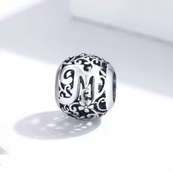 Charms Typu Pandora Kwiatowa Ażurowy Litera M - SCC1444-M