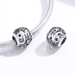 Charms Typu Pandora Kwiatowa Ażurowy Litera M - SCC1444-M