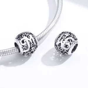 Charms Typu Pandora Kwiatowa Ażurowy Litera M - SCC1444-M