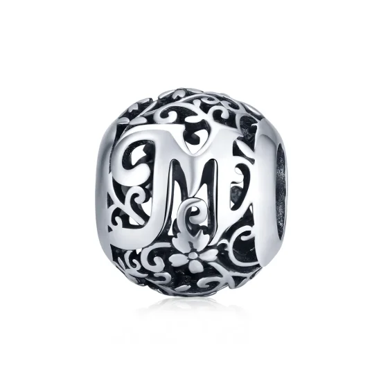 (zdjęcie do) Charms Typu Pandora Kwiatowa Ażurowy Litera M - SCC1444-M