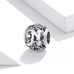 Charms Typu Pandora Kwiatowa Ażurowy Litera N - SCC1444-N
