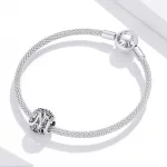 Charms Typu Pandora Kwiatowa Ażurowy Litera N - SCC1444-N