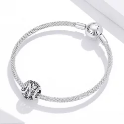 Charms Typu Pandora Kwiatowa Ażurowy Litera N - SCC1444-N