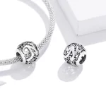 Charms Typu Pandora Kwiatowa Ażurowy Litera N - SCC1444-N