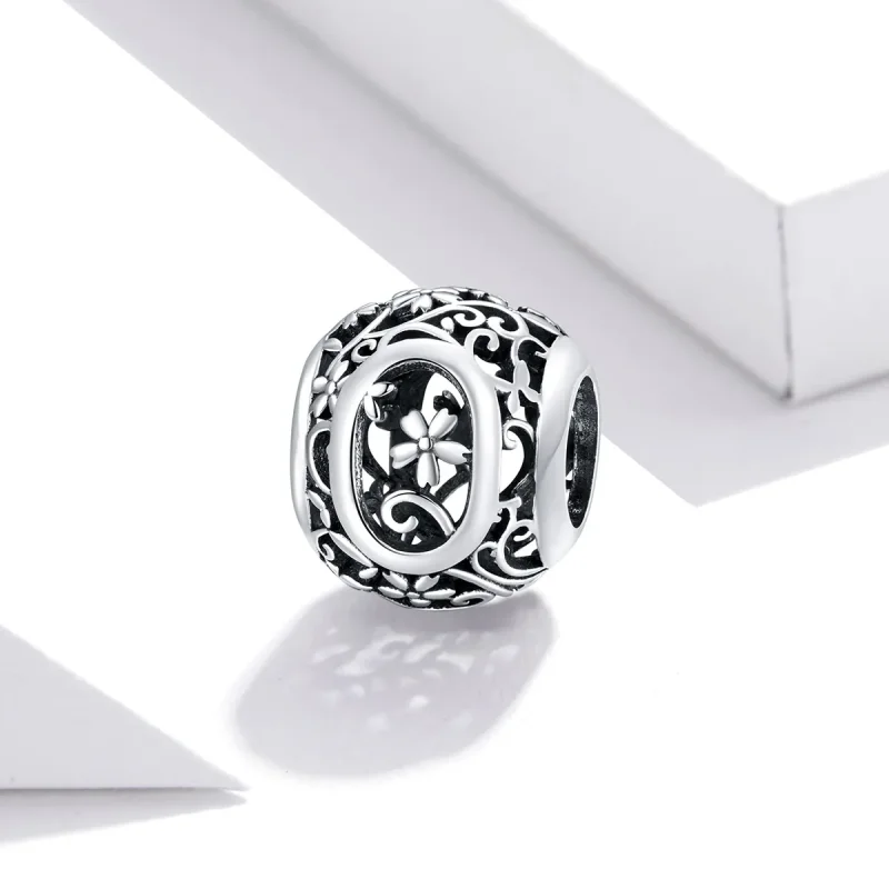 (zdjęcie do) Charms Typu Pandora Kwiatowa Ażurowy Litera O - SCC1444-O - Wyświetl 2