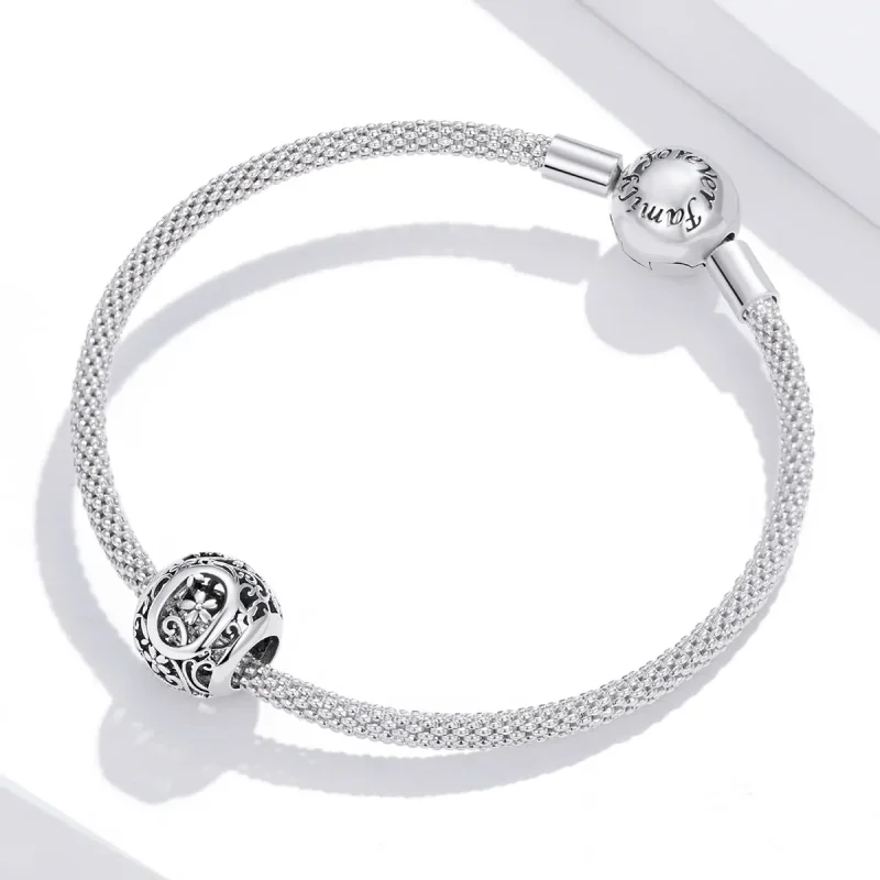 (zdjęcie do) Charms Typu Pandora Kwiatowa Ażurowy Litera O - SCC1444-O - Wyświetl 3