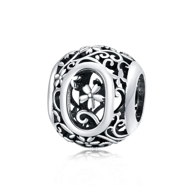 (zdjęcie do) Charms Typu Pandora Kwiatowa Ażurowy Litera O - SCC1444-O