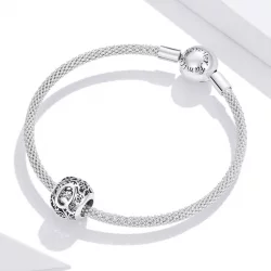 Charms Typu Pandora Kwiatowa Ażurowy Litera Q - SCC1444-Q