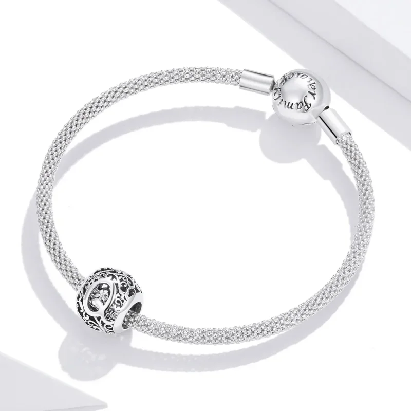 (zdjęcie do) Charms Typu Pandora Kwiatowa Ażurowy Litera Q - SCC1444-Q - Wyświetl 3
