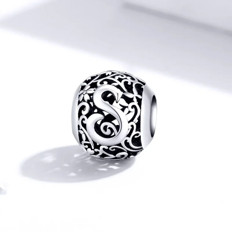 (zdjęcie do) Charms Typu Pandora Kwiatowa Ażurowy Litera S - SCC1444-S - Wyświetl 2