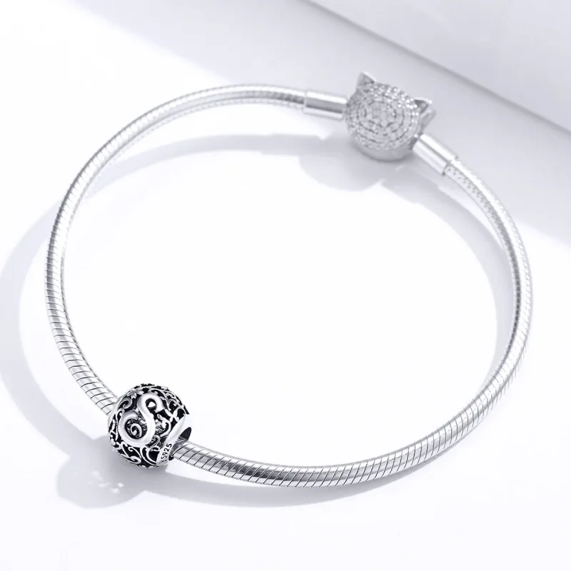 (zdjęcie do) Charms Typu Pandora Kwiatowa Ażurowy Litera S - SCC1444-S - Wyświetl 3