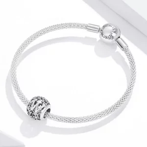 Charms Typu Pandora Kwiatowa Ażurowy Litera W - SCC1444-W