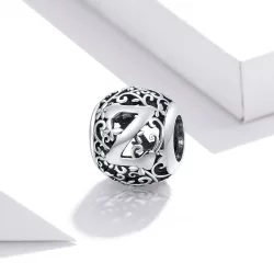 Charms Typu Pandora Kwiatowa Ażurowy Litera Z - SCC1444-Z