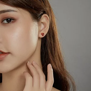 Kolczyki sztyfty Typu Pandora Anioł w bieli - Miłosne bicie serca - SCE968