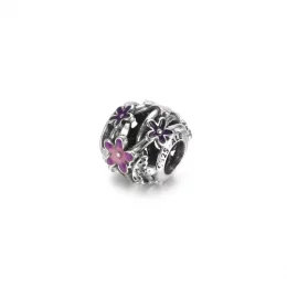 Ażurowy charms Fioletowa stokrotka - 798772C02