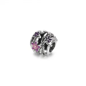 Ażurowy charms Fioletowa stokrotka - 798772C02