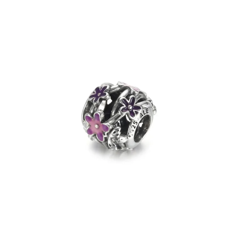 (zdjęcie do) Ażurowy charms Fioletowa stokrotka - 798772C02 - Wyświetl 2