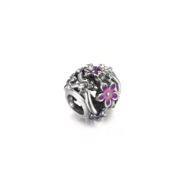 Ażurowy charms Fioletowa stokrotka - 798772C02