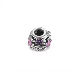 Ażurowy charms Fioletowa stokrotka - 798772C02