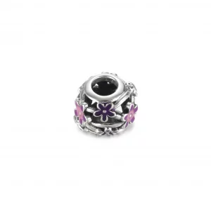 Ażurowy charms Fioletowa stokrotka - 798772C02