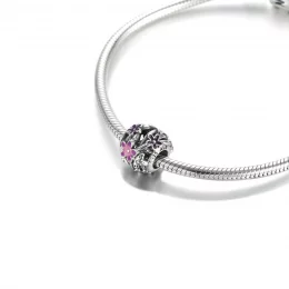 Ażurowy charms Fioletowa stokrotka - 798772C02