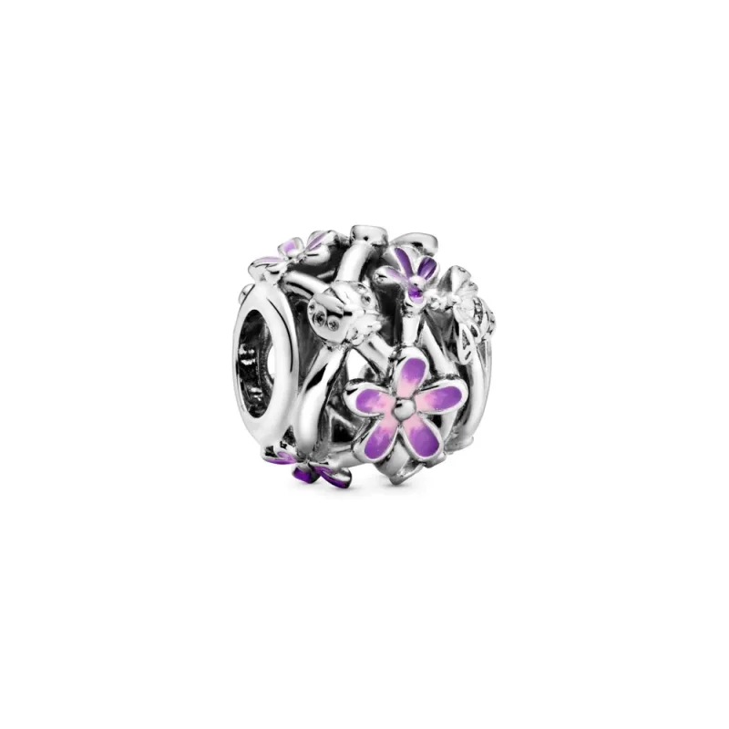 (zdjęcie do) Ażurowy charms Fioletowa stokrotka - 798772C02