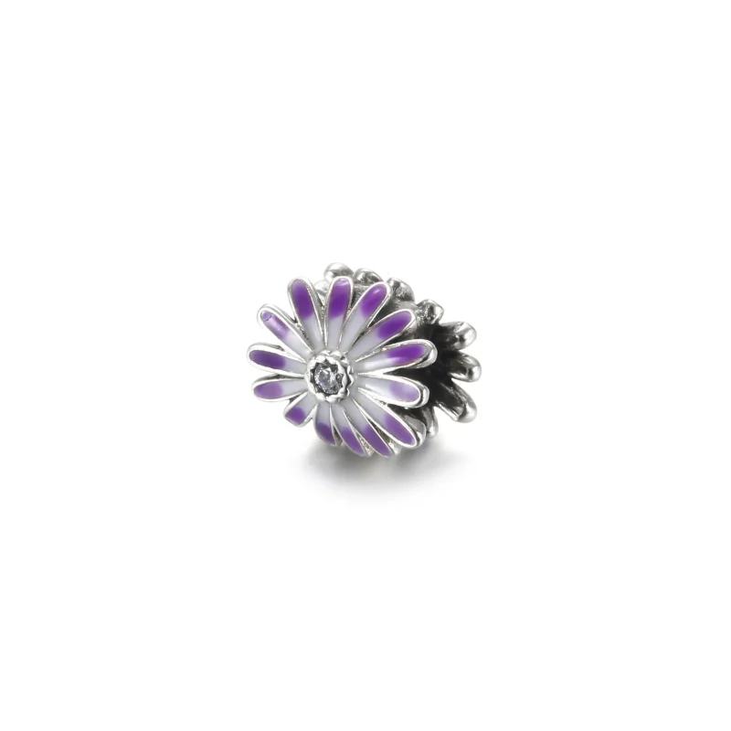 (zdjęcie do) Charms Fioletowa stokrotka - 798775C02 - Wyświetl 2