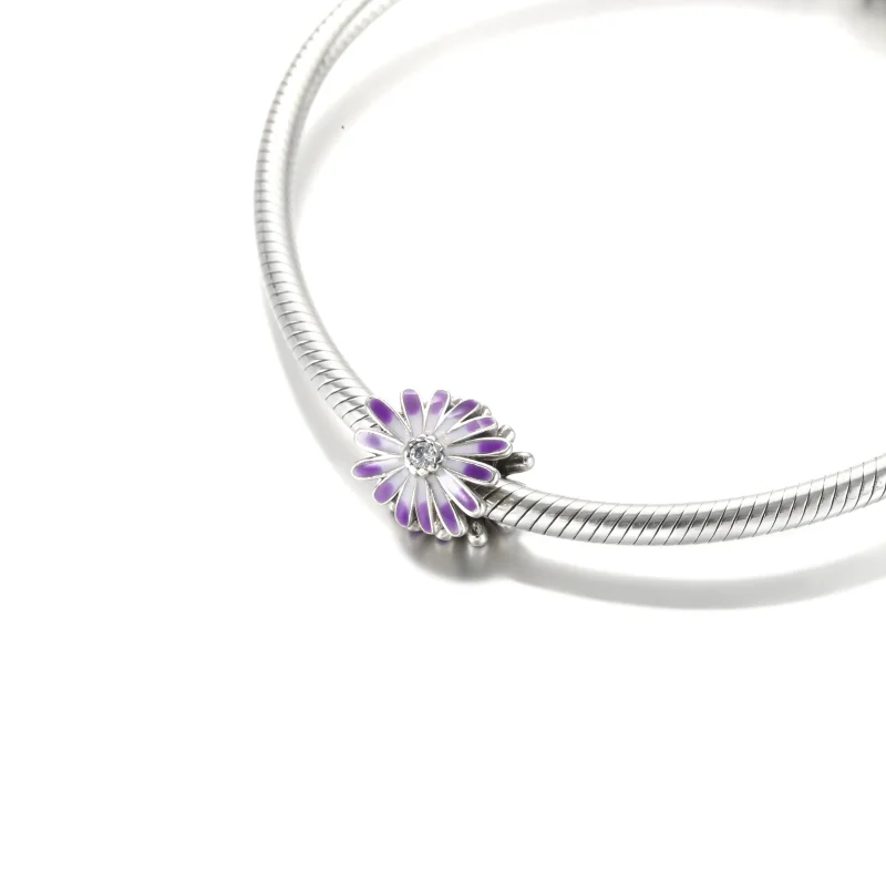 (zdjęcie do) Charms Fioletowa stokrotka - 798775C02 - Wyświetl 5