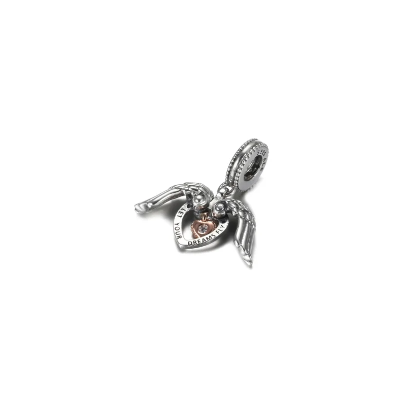 (zdjęcie do) Charms Klubu Pandory, zawieszka Serce i skrzydła anioła - 789296C01 - Wyświetl 2