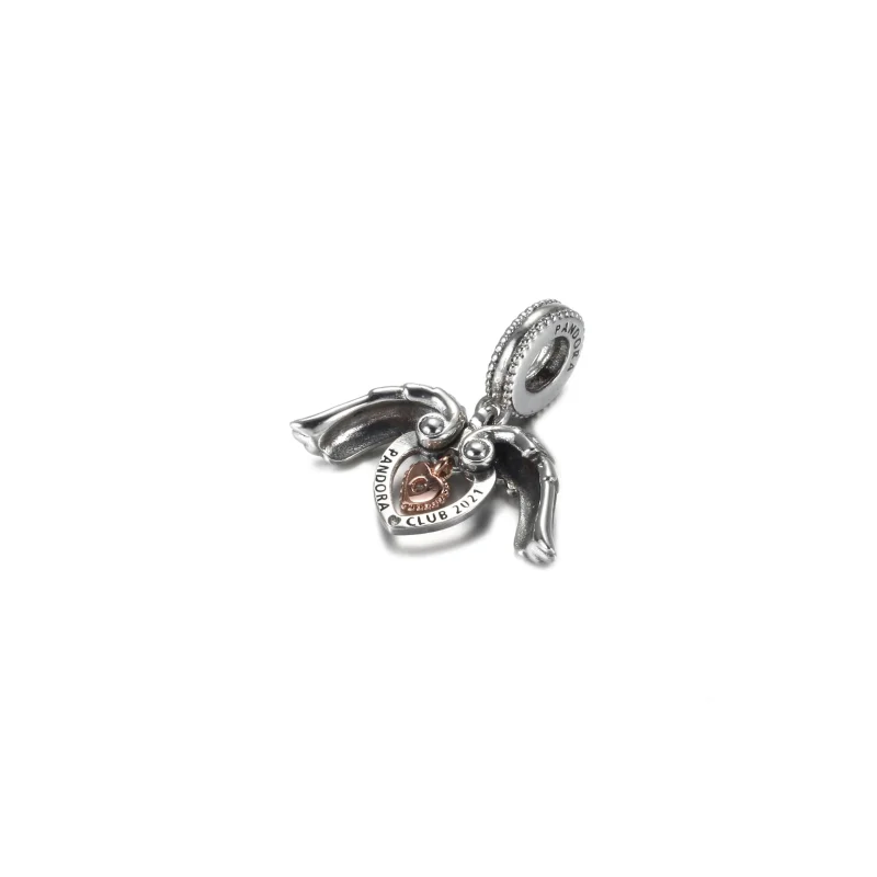 (zdjęcie do) Charms Klubu Pandory, zawieszka Serce i skrzydła anioła - 789296C01 - Wyświetl 3