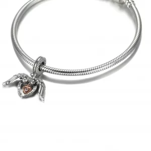 Charms Klubu Pandory, zawieszka Serce i skrzydła anioła - 789296C01