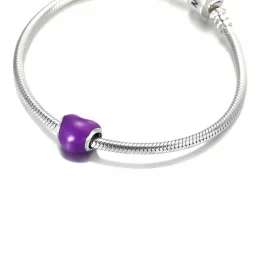 Charms Metaliczne fioletowe serce - 799291C01