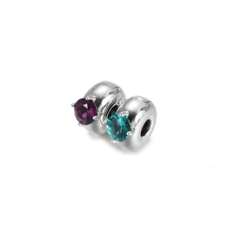 (zdjęcie do) Klips Fioletowy solitaire - 799204C02 - Wyświetl 2