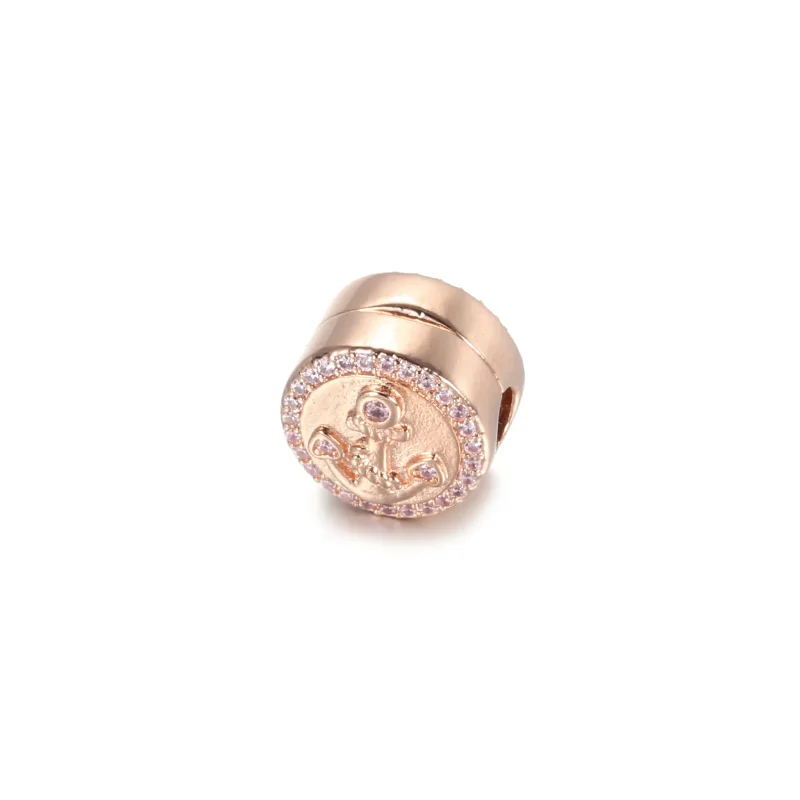 (zdjęcie do) Klips Pandora Błyszcząca różowa kotwica - 789019C01 - Wyświetl 2