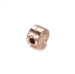 Klips Pandora Błyszcząca różowa kotwica - 789019C01