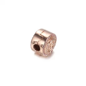 Klips Pandora Błyszcząca różowa kotwica - 789019C01