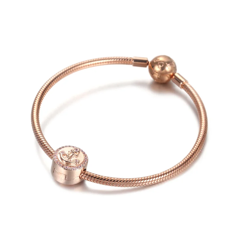 (zdjęcie do) Klips Pandora Błyszcząca różowa kotwica - 789019C01 - Wyświetl 6
