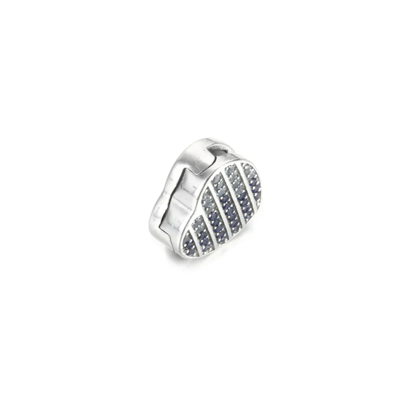 (zdjęcie do) Klips w kształcie serca wysadzany niebieskimi kamieniami - 799346C01 - Wyświetl 3