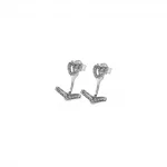 Kolczyki sztyfty Lśniące serca wishbone - 299280C01