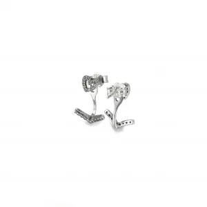 Kolczyki sztyfty Lśniące serca wishbone - 299280C01