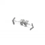 Kolczyki sztyfty Lśniące serca wishbone - 299280C01