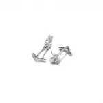 Kolczyki sztyfty Lśniące serca wishbone - 299280C01