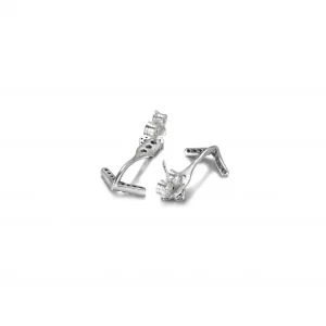 Kolczyki sztyfty Lśniące serca wishbone - 299280C01