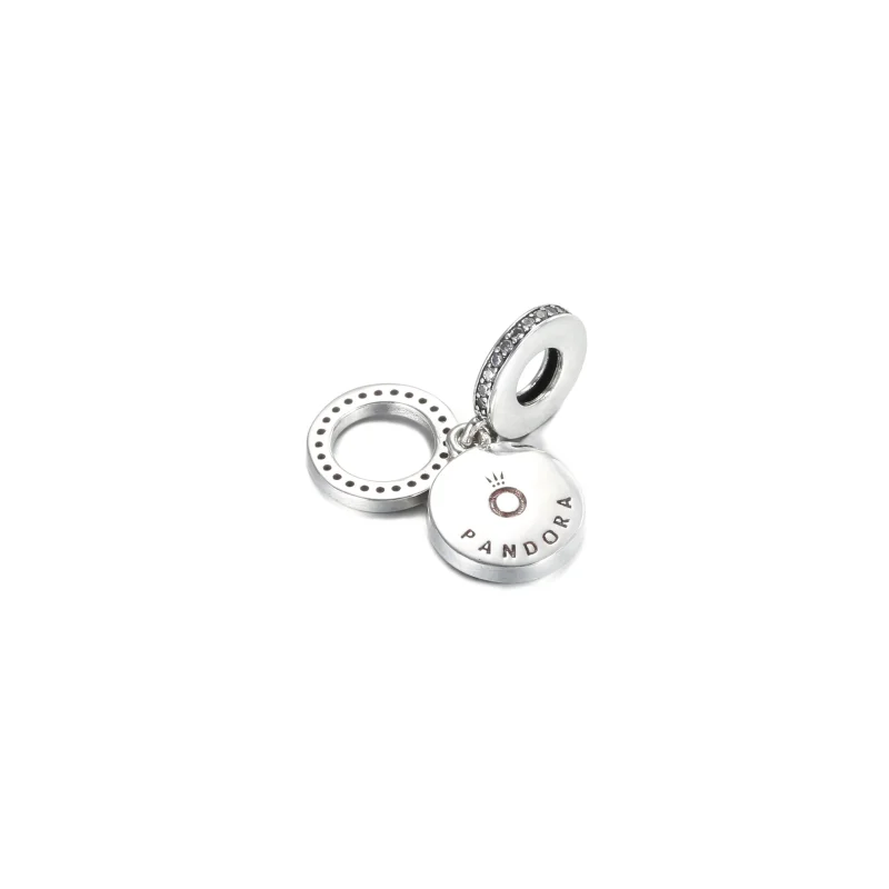 (zdjęcie do) Lśniący charms z podwójną zawieszką Czerwony dysk - 799186C03 - Wyświetl 3