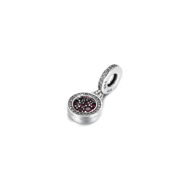 (zdjęcie do) Lśniący charms z podwójną zawieszką Czerwony dysk - 799186C03 - Wyświetl 4